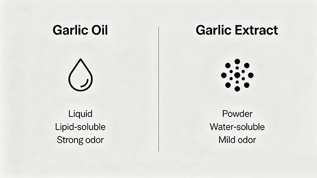garlic oil and garlic extract garlic oil and garlic extract